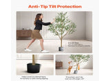 150cm Artificial Olive Tree with Black Pot, Tall Fake Tree with Natural Wood Trunk & Realistic Green V952-RZS5FTGLSSLX6A0M6001V0