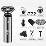 Electric Rotary Shaver Men - Deluxe Multi-Grooming Set, USB Rechargeable Digital Display Shaver V888-ELOSUNG57012-3