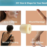 2Pcs Hydrocolloid Roll for Wound Care, 2in x 16ft Hydrocolloid Patch Bandages with Self-Adhesive, V1370-AZ4-17821