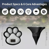8Pack Paw Solar Lights Outdoor, Cute Dog Paw Solar Lights with 1 LED, Dual White & Warm Light IP65 V1107-124-70642-WAR-8PACK