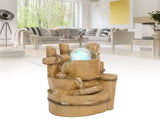 LED Desktop Fountain Resin Water Fountains Indoor Desktop Tabletop Home Office Decor061 US Plug V1294-YM0901-3111210016512