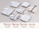 Compression Packing Cubes Travel Organizer 7 Set, Ripstop Mesh Travel Organizers for Luggage V1258-DP02-C-1250