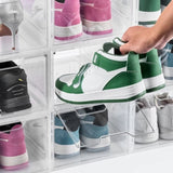VEVOR Shoe Storage Boxes 9PCS Stackable Shoe Boxes US Size 13 Transparent White V952-KDDQTMCXXHQK2TQOP001V0