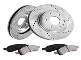 Drilled Slotted Front Brake Rotors Pads Kit for Chevy Traverse GMC Acadia V952-QCCCPTZTRAVEMZKYOV0