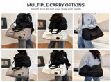Lightweight Large Capacity Travel Gym Bag, Casual Shoulder & Hand Carry Pack, Black V1221-XM-LB2105-ZS52