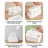 Portable man Wipes Heater with Intelligent Temperature Control,Large Capacity Wipes Warmer and V1192-AZ-W-24429