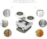 Shower Door Rollers, 23mm Diameter Double-Wheel Sliding Door Roller for Door Tracks, V1192-AZ-W-11181