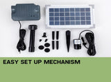 Protege 25W Solar Powered Fountain Submersible Water Pump with Battery Pond Kit Garden V219-PMPFPKPROAB12