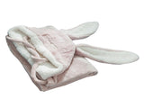 Hooded Blanket Wearable Polyester Plush Rabbit Ear Hooded Blanket Throw Soft Warm Blanket for Home V1294-YM0512-3117220259411