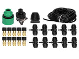 10m Irrigation Atomizing Kit Adjustable Copper Nozzle 8/11 Hose Set for Garden Greenhouse V1294-YM0901-3111210153911