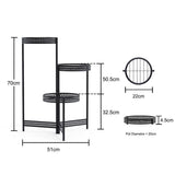 Premium Quality Black Metal Plant Stand V767-XJJ491-S