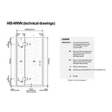 100x100cm Corner Frameless Shower Screen Chrome U-Brackets with SS Hinges for Contemporary V63-935061