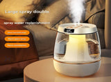 White 3.5L Smart Cool Mist Humidifier with Dual Nozzle & Digital Display - Ultra-Quiet Air Purifier V888-ELOSUNG34471