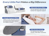 Adjustable Wedge Pillow Headboard Set for Sleeping & After Surgery, Ergonomic Reading Pillow for V1107-109-84056