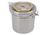 Cigar Jar Stainless Steel Silicone Ring with Hygrometer Waterproof Sealed Storage Jar for Home V1294-YM0626-3118220331214