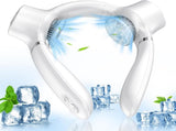 White Portable Neck Fan Hands-Free Wearable Air Conditioner with 4000mAh Battery for Australian V1107-WHITE PORTABLE NECK FAN