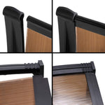 Instahut Window Door Awning 1mx3m Brown AWN-PC6-1X3-BR