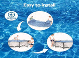 Bestway Swimming Pool 366x76cm Steel Frame Round Above Ground Pools w/ Filter Pump 6473L BW-POOL-366CM-56417