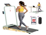Everfit 3 in 1 Walking Pad Treadmill 12% Incline Under Desk Foldable Treadmills for Home Gym With TMILL-380H-2INC-GN