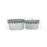 Set 2 French Country Oval Planter / Storage 40cm V637-13306PLN
