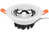 LED Downlight Aluminum Adjustable Angle Dustproof Ceiling Embedded Spotlight for Living Room Bedroom V1294-YM0715-3119210294812