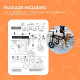 Rooster Farms Large Dog Wheelchair XL Harness - Adjustable Back Leg Aid V238-SUPDZ-41121780236368