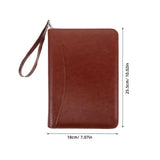 Brown Zippered Portfolio Binder Organizer for Note Taking and Document Storage, 1 Pack, Back to V1366-AZ2-W-19627