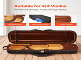 4/4 Full Size Violin Case, Built-in Hygrometer, Lightweight Portable Travel Carrying Bag, with Plush V952-XTQHZFXNLPMXVK7D4001V0