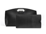Black Elegant PU Leather Laptop Handbag & Sleeve - Protective and Stylish Laptop Case with V888-ELOSUNG21206