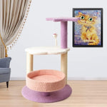 Floofi 61cm Galaxy Plush Scratching Post Cat Tree Pink Purple V227-3331641024550