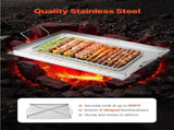 Stainless Steel Griddle, 23x16 inch Universal Flat Top Rectangular Plate, Gas Grill Griddle for BBQ V952-DCJPBXG2316IQ5MBZV0