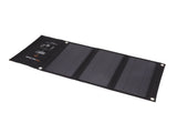 21W Foldable Solar Panel Charger Black Portable Solar Phone Charging Panels with Dual USB Port for V1294-YM0718-3114220080011