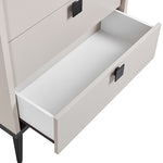 Tallboy with 5 Storage Drawers MDF Combination of Champagne and Black Colour V43-TBY-MAXL