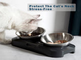 Pet Water & Food Set - 2 Pieces - BPA-Free - Dog Food Bowl - Cat Food Bowl - With Stand - Cat Food V1188-MS101-01357-1