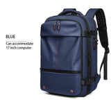 Blue Expandable Waterproof Laptop Backpack - Fits 17-Inch Laptop, Anti-Theft Design, Travel Friendly V888-ELOSUNG11548