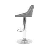 Artiss 4x Bar Stools Leather Padded Gas Lift Grey BA-K-704-GYX4