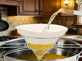 Sturdy Oil Filter Stand, 304 Stainless Steel Fryer Oil Strainer, Foldable Arms for Deep Fryers, V1192-AZ-W-24368