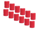 12Pcs Bandage Wrap Natural Latex Elastic Self Adhesive Wrap for Cows Dogs Horses 10cm Red V1294-YM0523-3111220104711