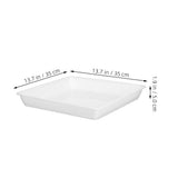 2-Pack Plastic Square Flower Pot Trays for Plants, Weather-Resistant Plant Drip Trays V1369-AZ3-W-16829