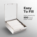 Paper Towel Dispenser Wall Mount - Multifold Trifold Paper Towel Dispensers, Large Capacity V1258-DP02-C-1426