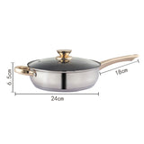 12Piece Cookware Set Kitchen Stainless Steel Stock Pot Pan Sets Saucepan Casserole kettle V324-CS-HO-12PT