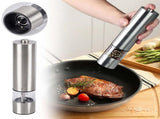 Electric Salt Grinder - Adjustable Automatic Spice Mill with Stainless Steel Body, Battery Operated V1366-AZ2-W-16558