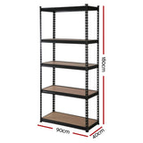 Giantz 4x1.8M Garage Shelving Warehouse Rack Pallet Racking Storage Shelve Black WR-9X18-BKX4