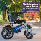 EQUIPMED Power Electric Wheelchair, Long Range, Airline Approved, Folding, Aluminium Frame, Lithium V219-HELWLCEQPKB6A
