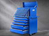 Giantz 15 Drawers Tool Chest Trolley Toolbox 2-in-1 Storage Blue TB-15DR-105-BL