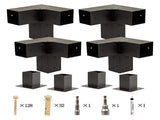 Roof Pergola Gazebo Shed Matte Black Steel Brackets and Coffee Screen DIY Kits V63-848301