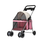 PaWz Pet Stroller Dog Cat Carrier Foldable Pink ST1005-PK