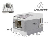 Large Hooded Cat Litter Box with Enclosed Top V767-P-ZM123