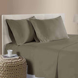 400TC 100% Cotton Sateen Premium Sheet Set 40cm Wall Mocha King Single V442-ATX-SHEETS-25COTTON400TC-MOCHA-KS