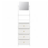 Levede Chest Of Drawers Mirror Dressing Table Vertical Storage Bedroom White CH1189-AU